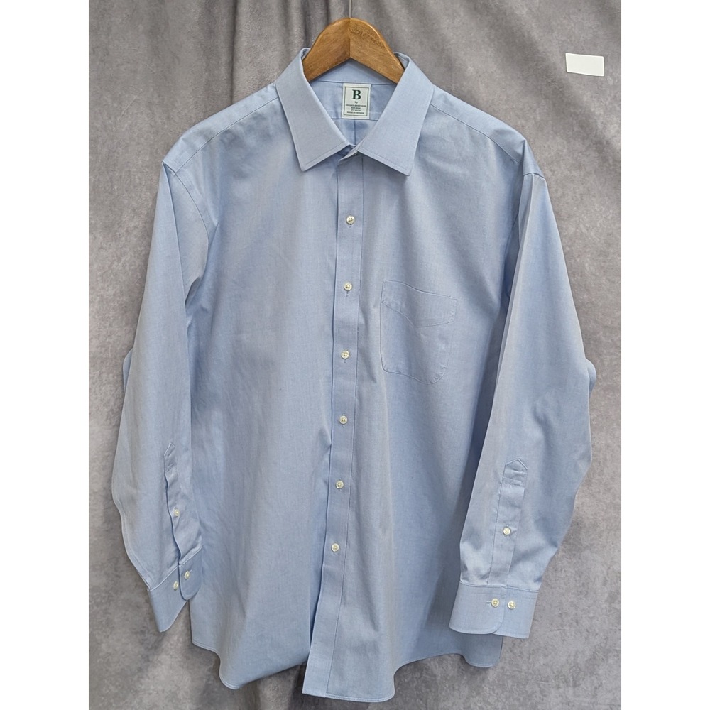 Brooks Brothers Mens‎ Light Blue Non-Iron Dress Shirt 17 x 32/33 Long Sleeve